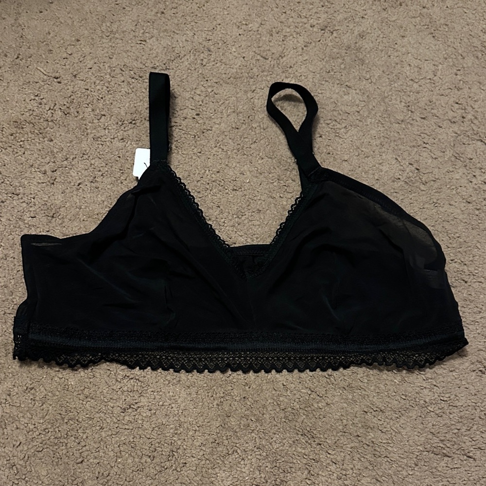 Auden Black Lace Trim Bralette